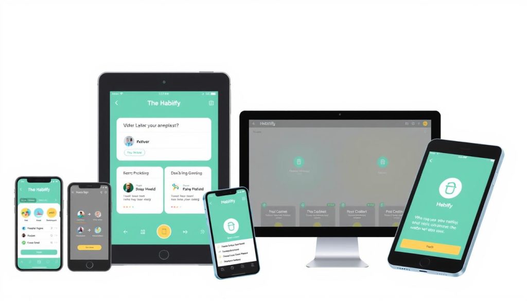 An image of the Habitify app on multiple devices, showcasing its cross-platform availability. An image of the Habitify app on multiple devices, showcasing its cross-platform availability.