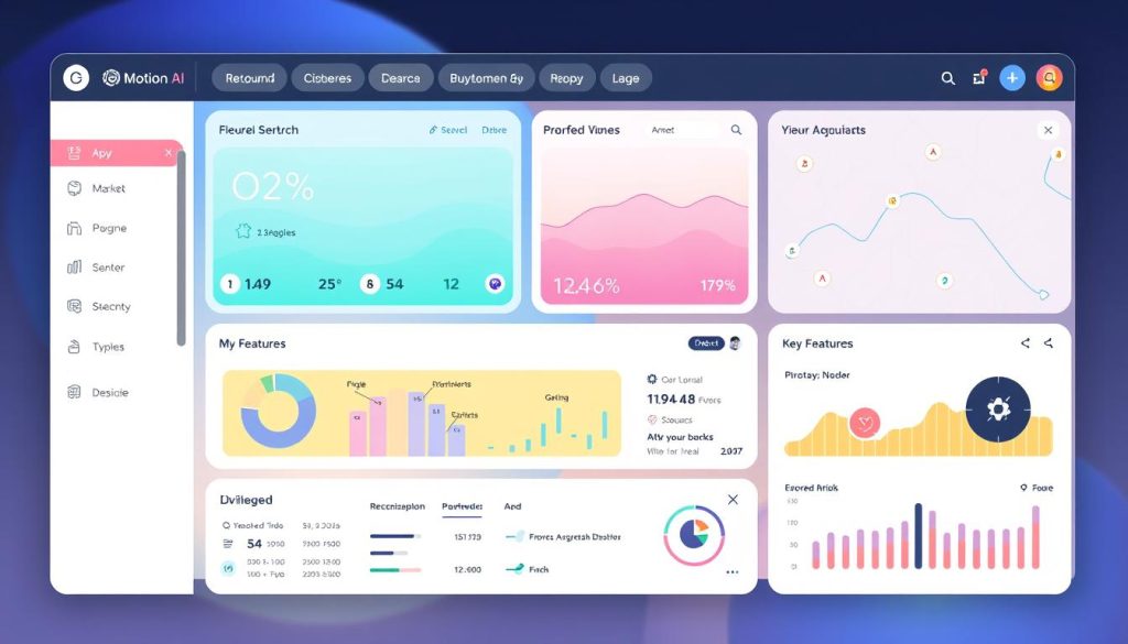 Generate an image of the Motion AI app dashboard. Generate an image of the Motion AI app dashboard.